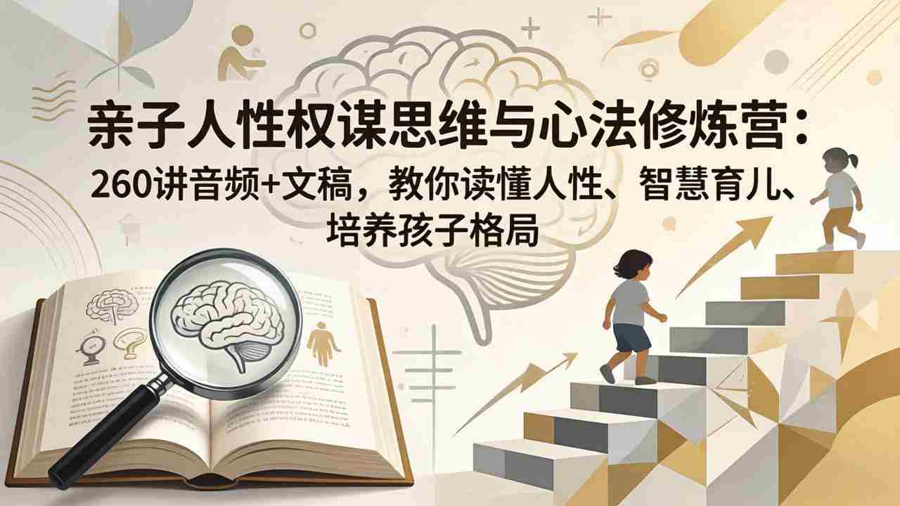 （18076期）亲子人性权谋思维与心法修炼营：260讲音频+文稿，教你读懂人性、智慧育儿、培养孩子格局