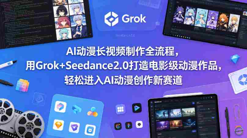 AI动漫长视频制作全流程，用Grok+Seedance2.0打造电影级动漫作品，轻松进入AI动漫创作新赛道