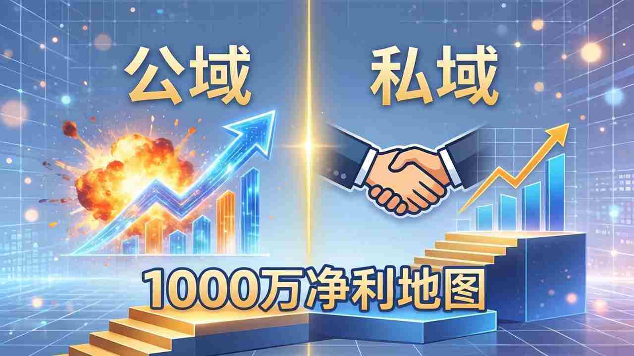 （18217期）公域玩命出爆款，私域悄悄做成交：这套AI内训课，2026给你打通1000万净利的地图