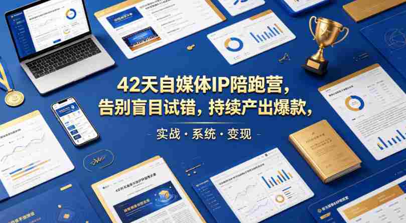 42天自媒体IP陪跑营，告别盲目试错，持续产出爆款，实战·系统·变现（更新2026）