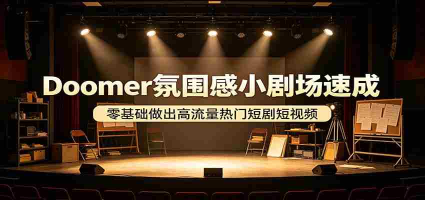 Doomer氛围感小剧场速成，零基础做出高流量热门短剧短视频