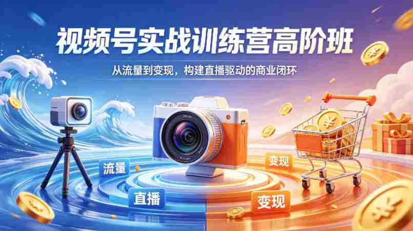 视频号实战训练营高阶班，从流量到变现，构建直播驱动的商业闭环（26年4月）