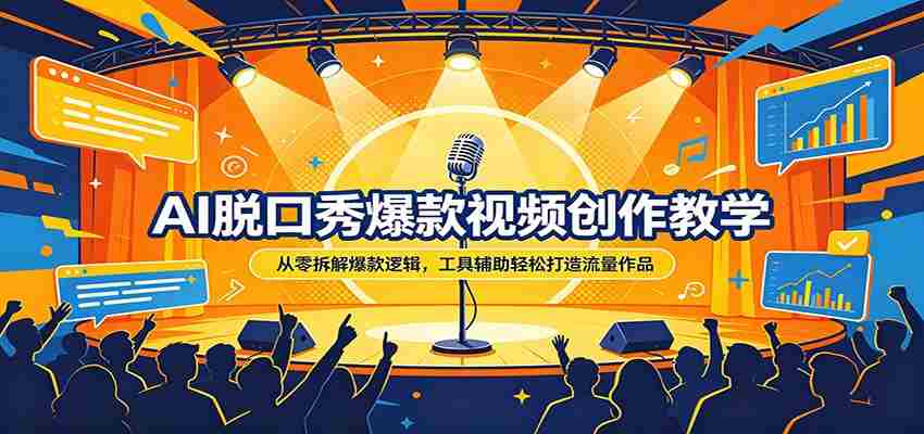 AI脱口秀爆款视频创作教学：从零拆解爆款逻辑，工具辅助轻松打造流量作品