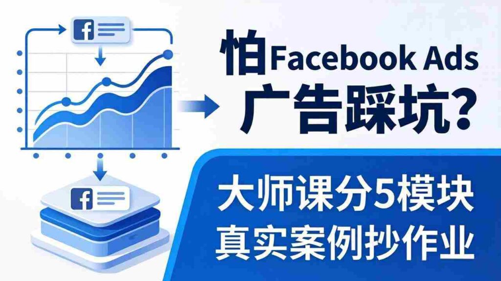 （18174期）怕 Facebook Ads 广告踩坑？大师课分 5 模块教你做广告、搞扩量，还带真实案例抄作业！