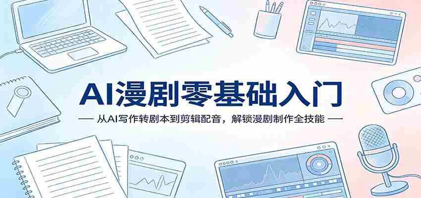 AI漫剧零基础入门：从AI写作转剧本到剪辑配音，解锁漫剧制作全技能