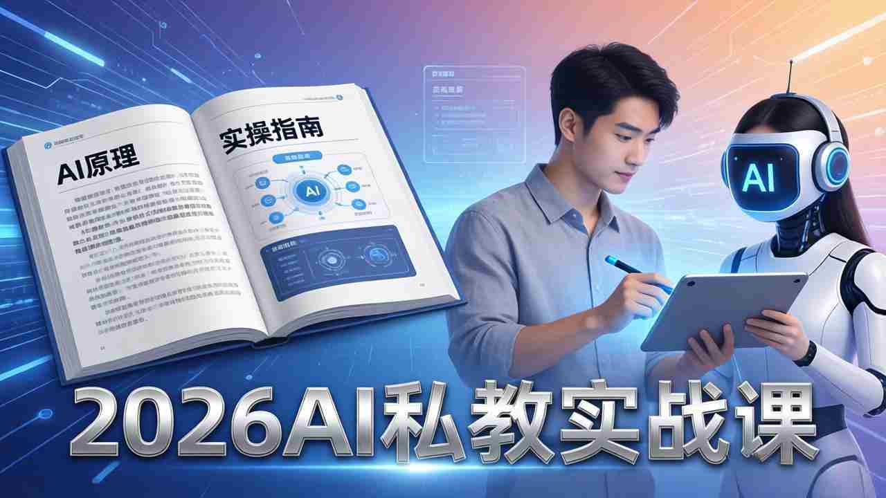 （17899期）2026AI私教实战课：从AI原理到全场景实操，零基础学会用AI提效+单人单干创业
