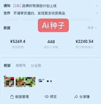 视频号AI种子带货，0粉0保证金就可做，人人能做，实操日入1k+