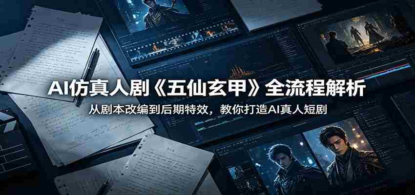 AI仿真人剧《五仙玄甲》全流程解析：从剧本改编到后期特效，教你打造AI真人短剧