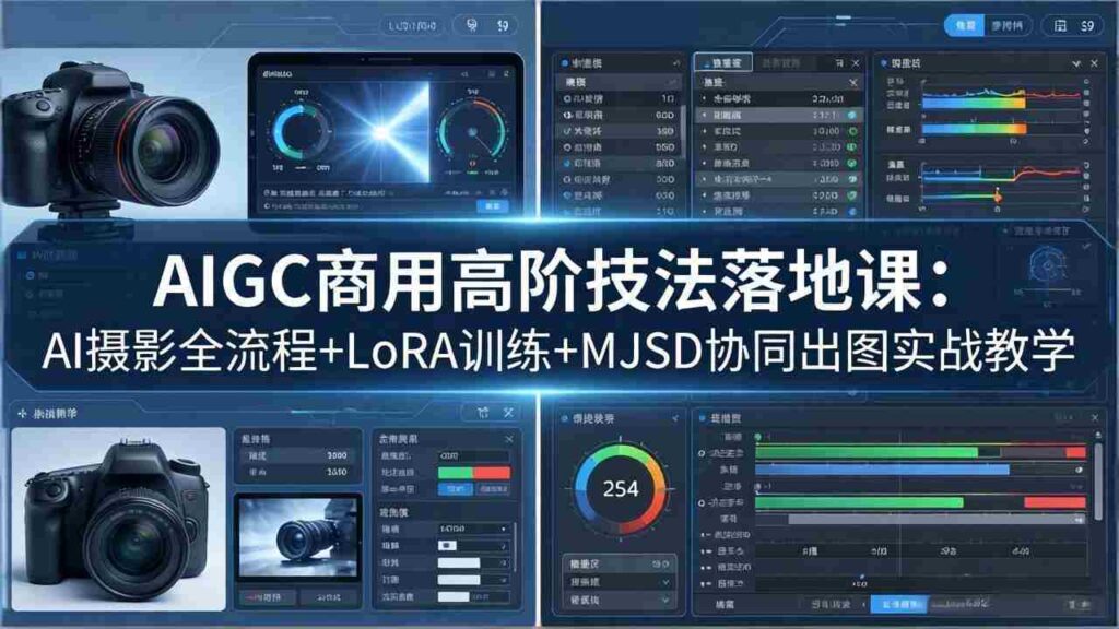 （18254期）AIGC商用高阶技法落地课：AI摄影全流程+LoRA训练+MJSD协同出图实战教学