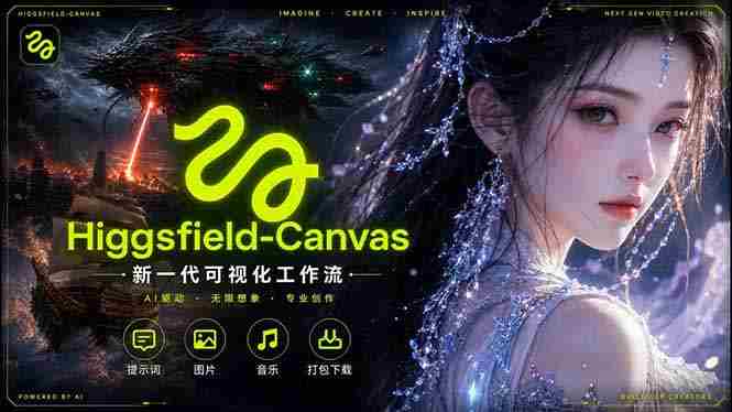 （18502期）Higgsfield Canvas AI视频制作详解，节点式工作流搭建，重构新式视频创作完整教程