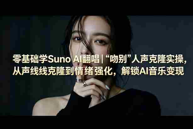 零基础学Suno AI翻唱｜《吻别》人声克隆实操，从声线克隆到情绪强化，解锁AI音乐变现