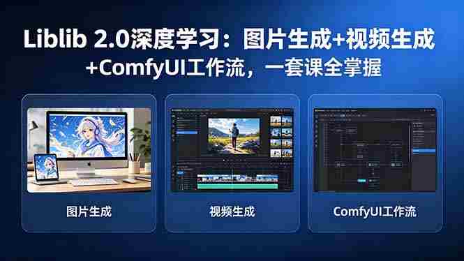 （18349期）Liblib 2.0深度学习：图片生成+视频生成+ComfyUI工作流，一套课全掌握