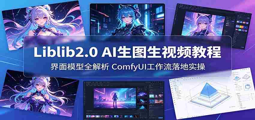 Liblib2.0 AI生图生视频教程：界面模型全解析，ComfyUI工作流落地实操