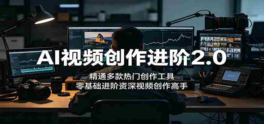 AI视频创作进阶2.0：精通多款热门创作工具，零基础进阶资深视频创作高手