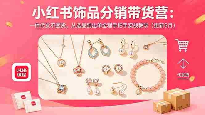 （18626期）小红书饰品分销带货营：一件代发不囤货，从选品到出单全程手把手实战教学（更新5月）