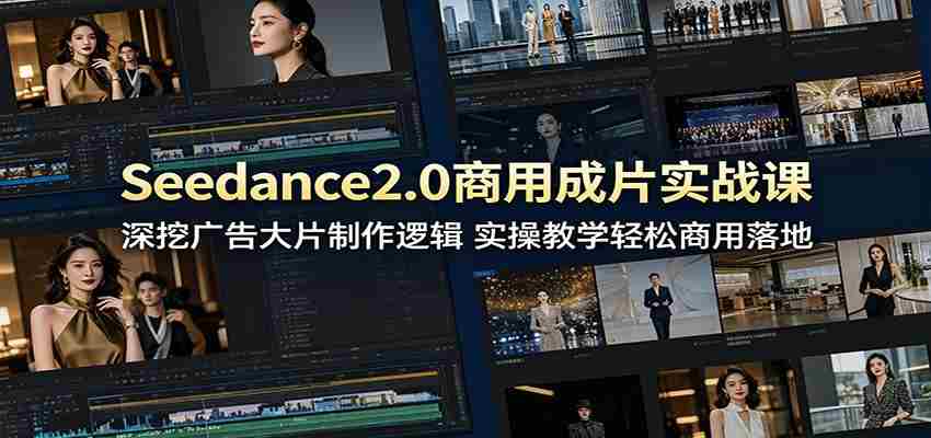 Seedance2.0商用成片实战课：深挖广告大片制作逻辑，实操教学轻松商用落地