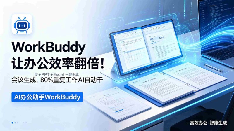 (18859期)WorkBuddy让办公效率翻倍!会议纪要+PPT+Excel一键生成,80%重复工作AI自动干-中创网,冒泡网,福缘网创业项目大全-创安网