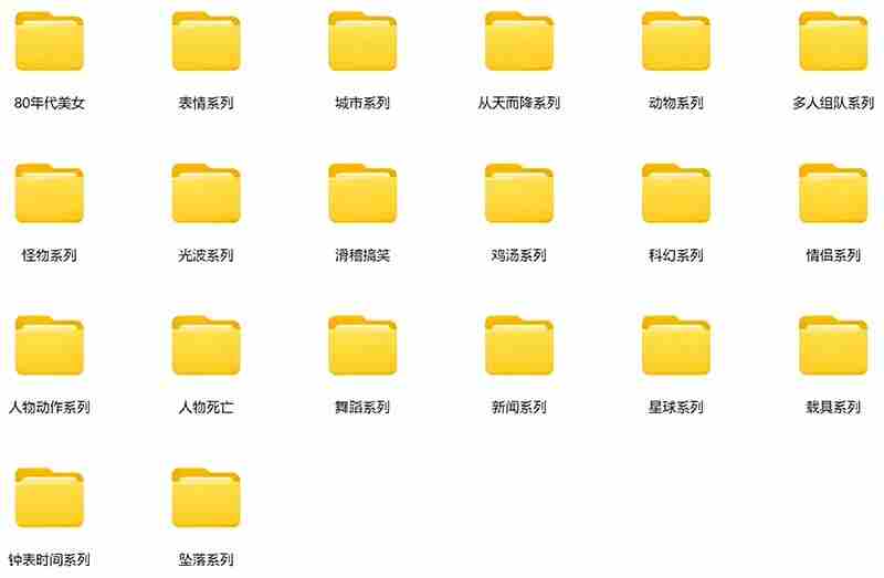 （19120期）【影视剪辑素材合集】15800+高清混剪卡点｜热门影视精彩片段｜人物/城市/场景全覆盖，中文分类清晰