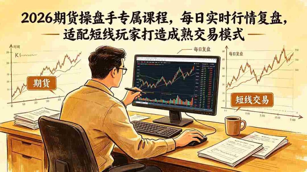 （18902期）2026期货操盘手专属课程-更新6月，每日实时行情复盘，适配短线玩家打造成熟交易模式