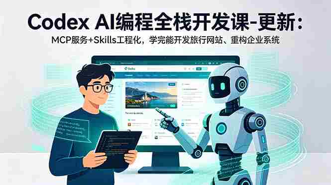 （18858期）Codex AI编程全栈开发课-更新：MCP服务+Skills工程化，学完能开发旅行网站、重构企业系统