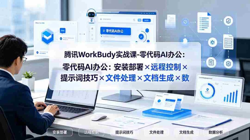 （19325期）腾讯WorkBuddy实战课-零代码AI办公：安装部署×远程控制×提示词技巧×文件处理×文档生成×数据分析
