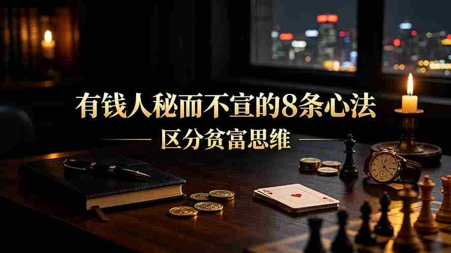 （19413期）付费文章：有钱人秘而不宣的8条心法｜区分贫富思维