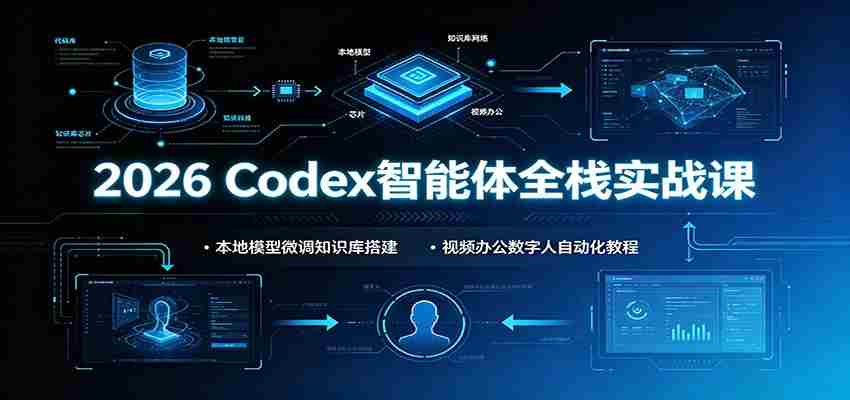2026 Codex智能体全栈实战课：本地模型微调知识库搭建，视频办公数字人自动化教程