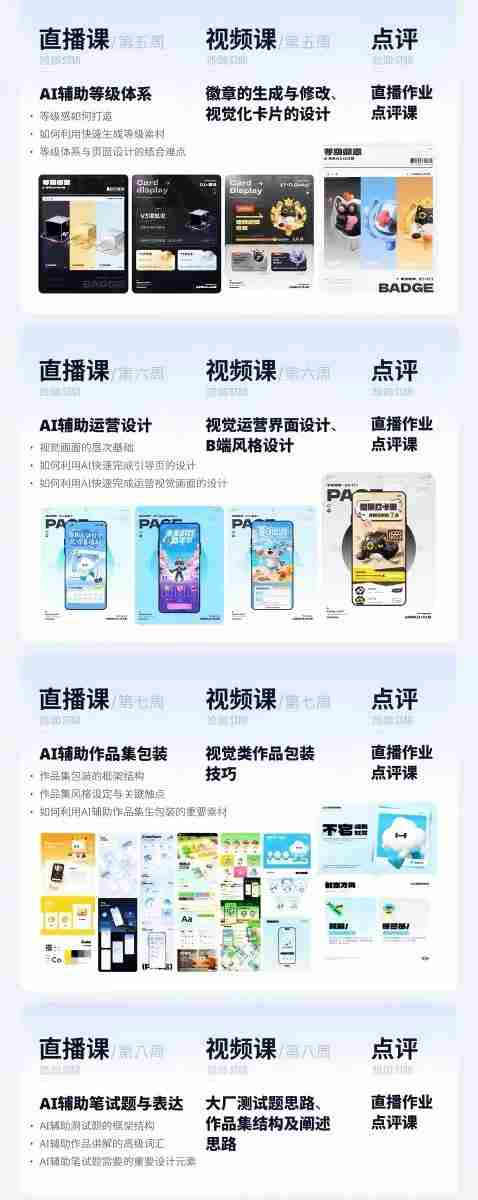 （19378期）AI+UI系统实战课：十周完整教学｜图标IP运营视觉｜笔试作品集交互动效全套落地教程