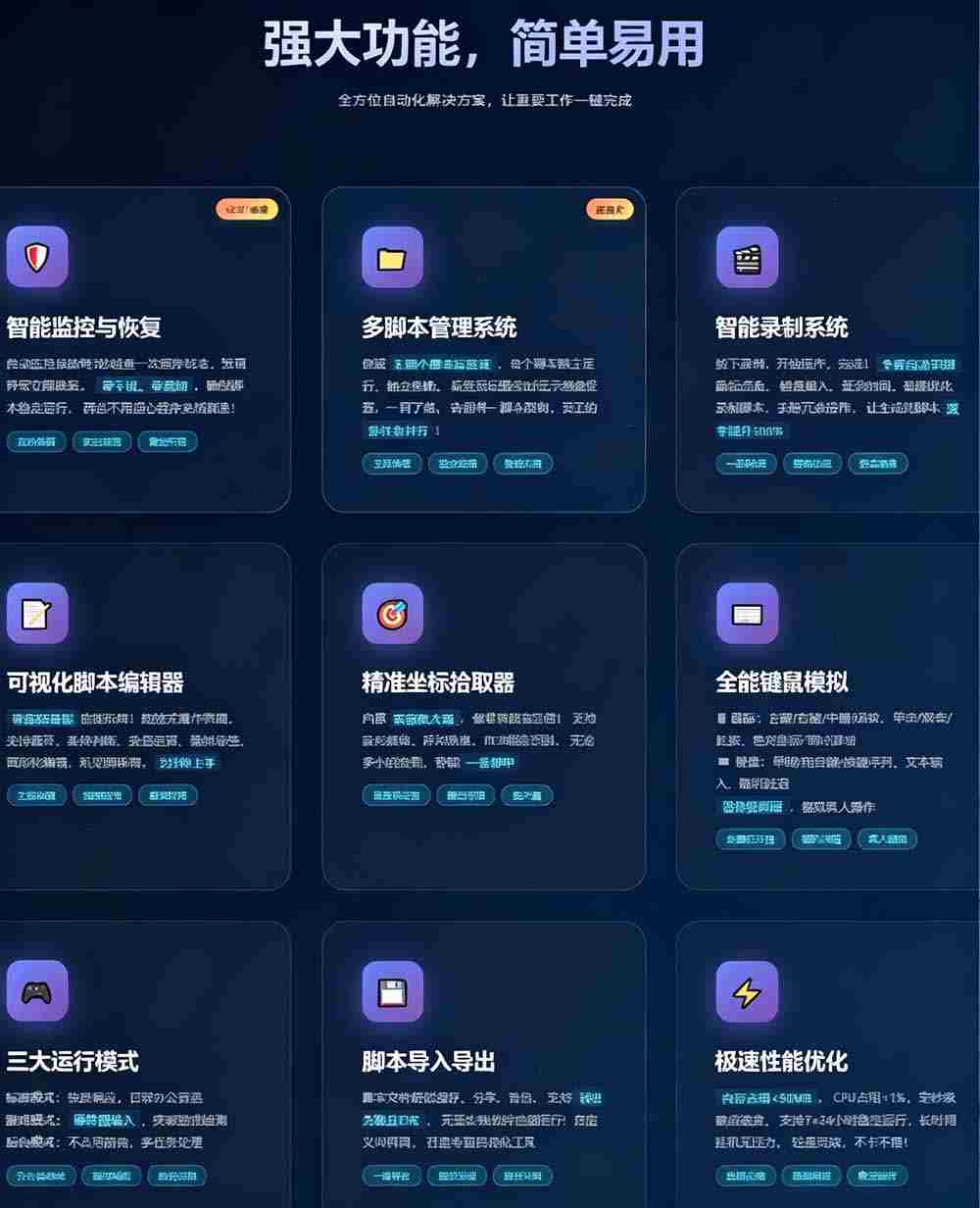 （19423期）专业Windows键鼠自动化工具，免费永久使用，告别重复操作，小白也能快速创建自动化脚本 点点精灵