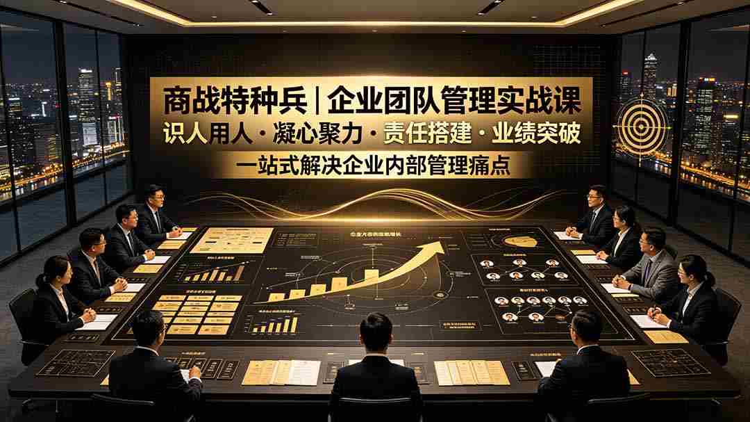 （19534期）商战特种兵｜企业团队管理实战课：识人用人｜凝心聚力｜责任搭建｜业绩突破，一站式解决企业内部管理痛点