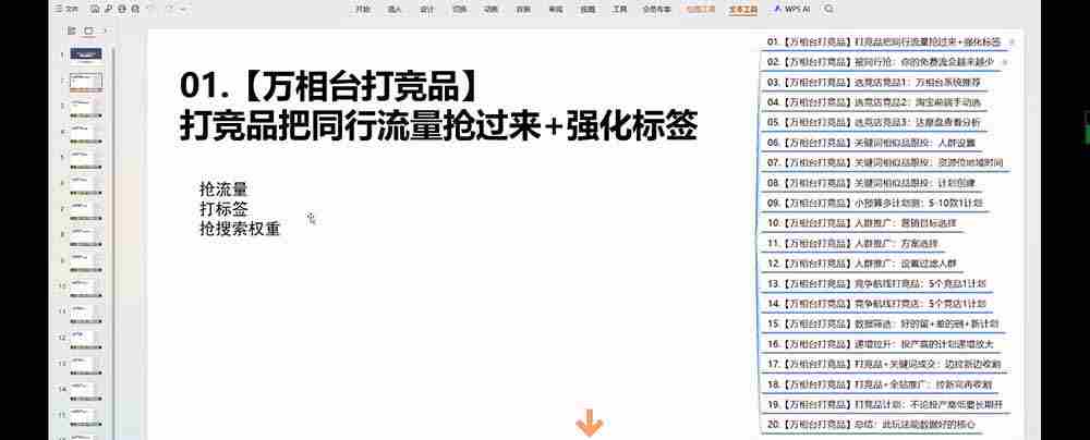 （19431期）老火电商03期万相台截流课：竞品多渠道筛选｜多计划测试递增｜全站联动拉新收割全套实操教学