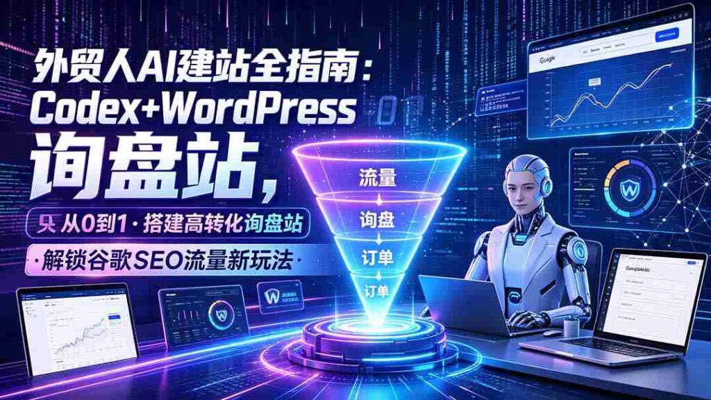 （19439期）外贸人AI建站全指南：Codex+WordPress从0到1·搭建高转化询盘站·解锁谷歌SEO流量新玩法