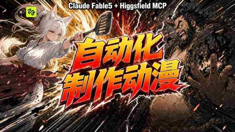 （19477期）AI自动化动漫制作！Claude Fable 5接入Higgsfield MCP，直接生成完整创意内容