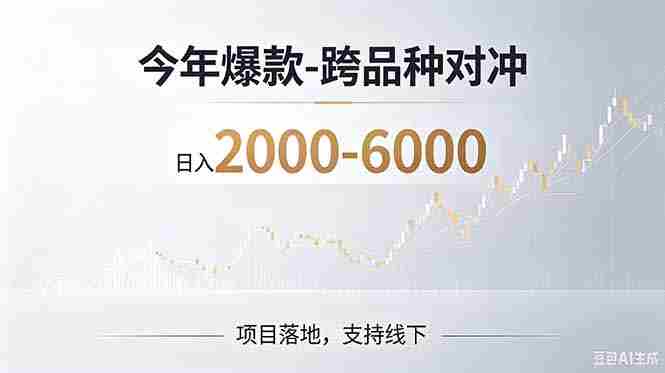 （19150期）2026创业新风口—跨品种对冲震撼首发！日收益2000-6000+，项目绿色长久，安全稳健