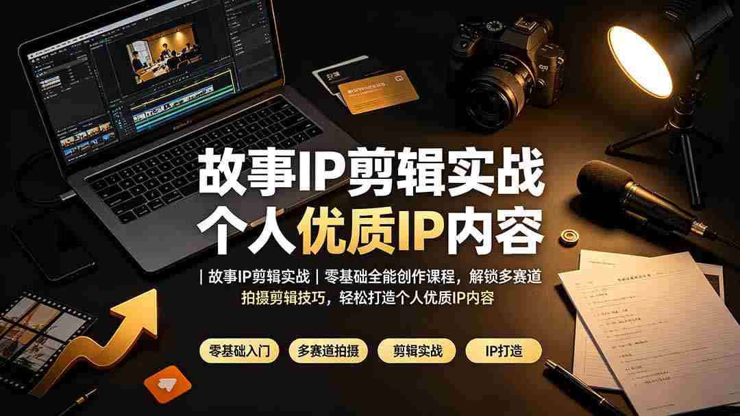 （19550期）故事IP剪辑实战｜零基础全能创作课程，解锁多赛道拍摄剪辑技巧，轻松打造个人优质IP内容