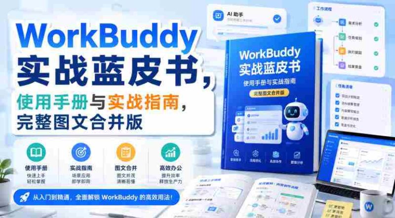WorkBuddy实战蓝皮书,使用手册与实战指南,完整图文合并版-中创网,冒泡网,福缘网创业项目大全-创安网