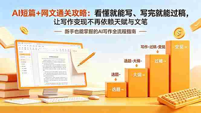 （19655期）AI短篇+网文通关攻略-更新：看懂就能写、写完就能过稿，让写作变现不再依赖天赋与文笔