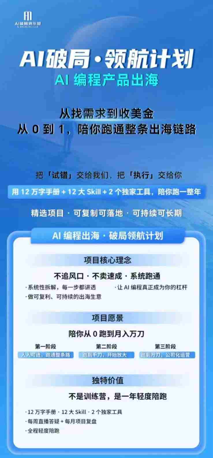 （19787期）AI编程领航计划｜海外独立站实战｜多Agent一键建站｜站点开发测试｜冷启动引流｜数据复盘｜出海变现完整教程