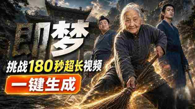 即梦挑战180秒超长视频!一键生成3分钟电影?完整制作流程详细分享!-中创网,冒泡网,福缘网创业项目大全-创安网