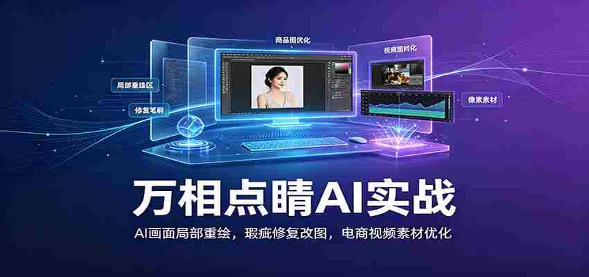 万相点睛AI实战：AI画面局部重绘，瑕疵修复改图，电商视频素材优化