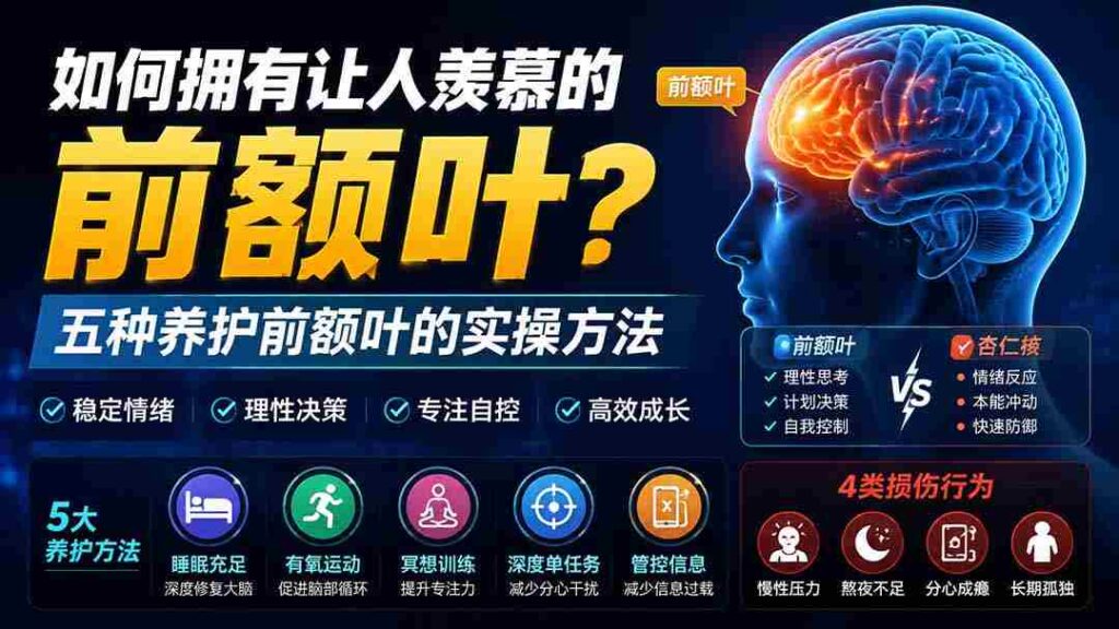 （19805期）付费文章：如何拥有让人羡慕的前额叶？五种养护前额叶的实操方法