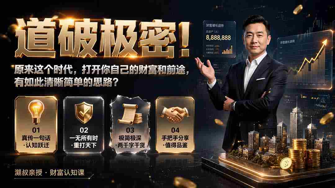 （19661期）付费文章：道破极密！原来这个时代，打开你自己的财富和前途，有如此清晰简单的思路？