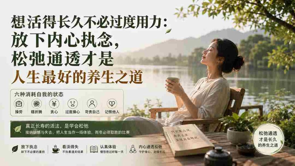 （20007期）付费文章：想活得长久不必过度用力：放下内心执念，松弛通透才是人生最好的养生之道