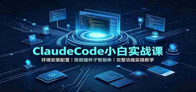 ClaudeCode小白实战课：环境安装配置，技能插件子智能体，完整功能实操教学-中创网,冒泡网,福缘网创业项目大全-创安网