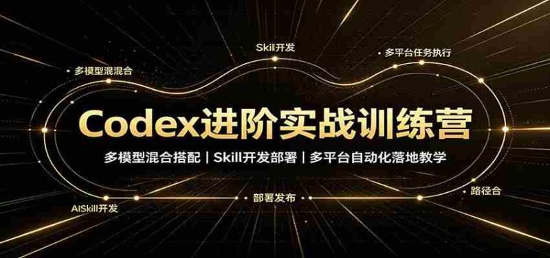 Codex进阶实战训练营：多模型混合搭配，Skill开发部署，多平台自动化落地教学-中创网,冒泡网,福缘网创业项目大全-创安网