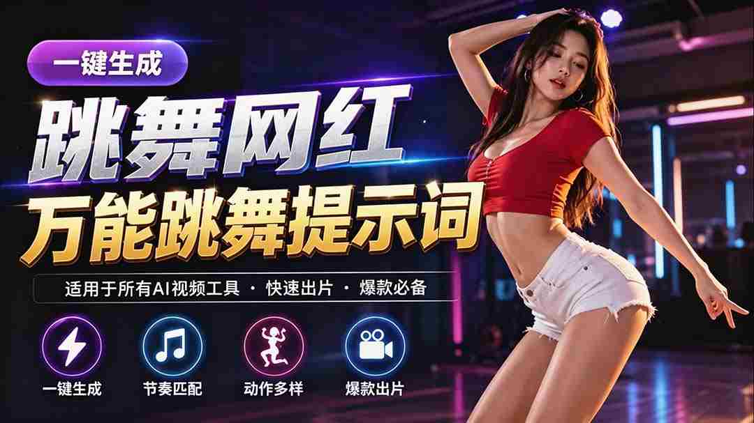 （20146期）跳舞网红一键生成！万能AI跳舞提示词-任何模型都能用
