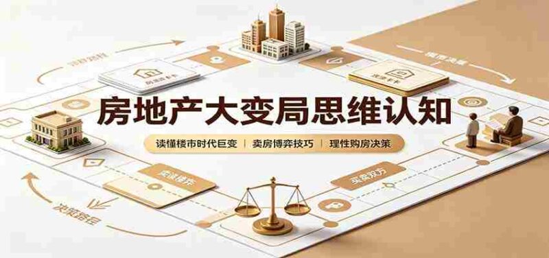 房地产大变局思维认知：读懂楼市时代巨变，卖房博弈技巧，理性购房决策-中创网,冒泡网,福缘网创业项目大全-创安网