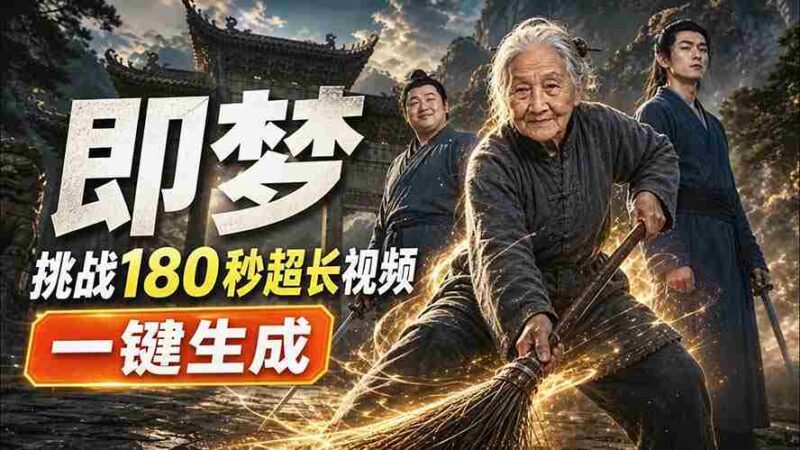 (20112期)即梦挑战180秒超长视频!一键生成3分钟电影?完整制作流程详细分享!-中创网,冒泡网,福缘网创业项目大全-创安网