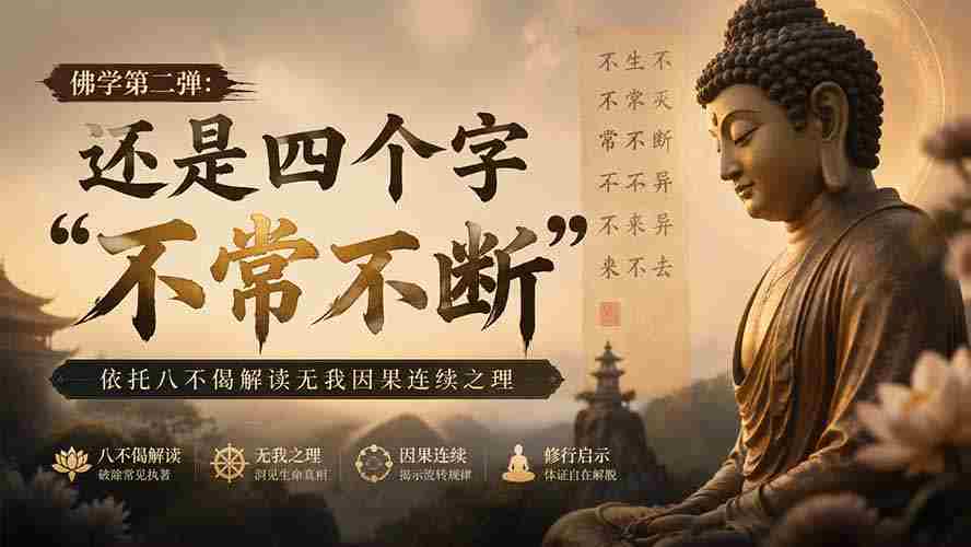 （19779期）付费文章：佛学第二弹：还是四个字“不常不断”依托八不偈解读无我因果连续之理