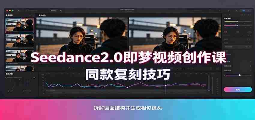 Seedance2.0即梦视频创作课：剧本式视频制作，同款复刻技巧，多行业案例落地教学